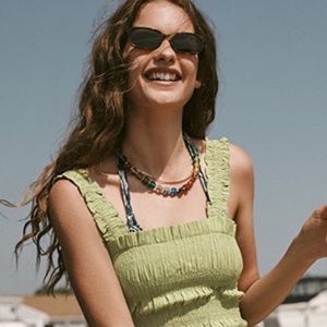 ASTR The Label Twiggy Smocked Tank Top